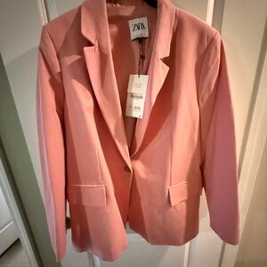 Zara Women's Blazer in Soft Pink